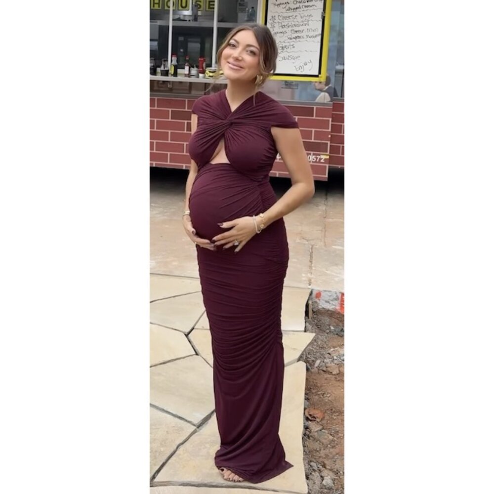 RONNY KOBO Nasha Maxi Dress in Wine Size X-Small